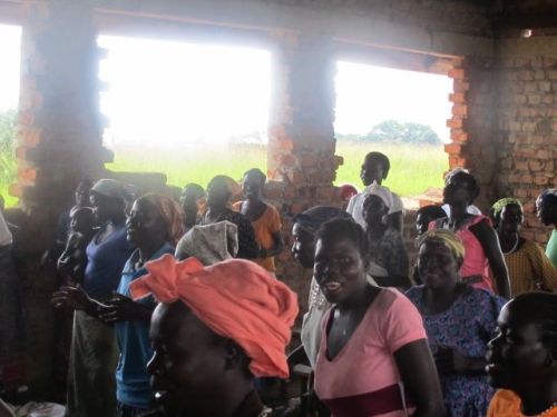 The women were really enjoying this meeting.