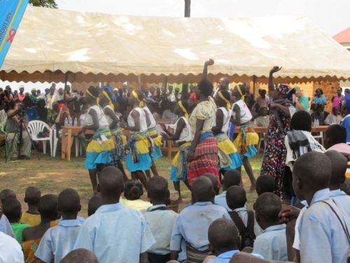 Traditional dances being performed.