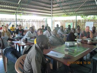 Odongo Jimmy attending a training workshop in Kampala.